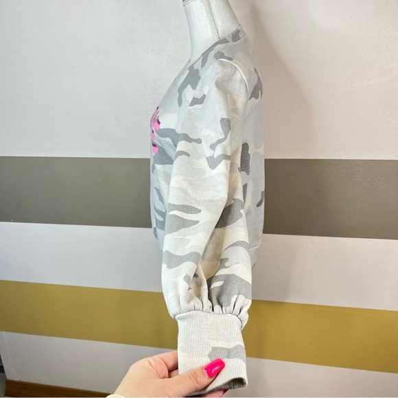 2/$25 Marled LOVE Gray Pink Neutral Camouflage Lounge Casual Active Sweatshirt S - Picture 6 of 11